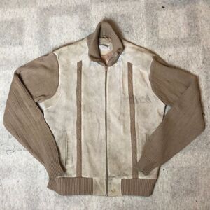 Vintage 1970’s Suede Leather Sweater Jacket | Large
